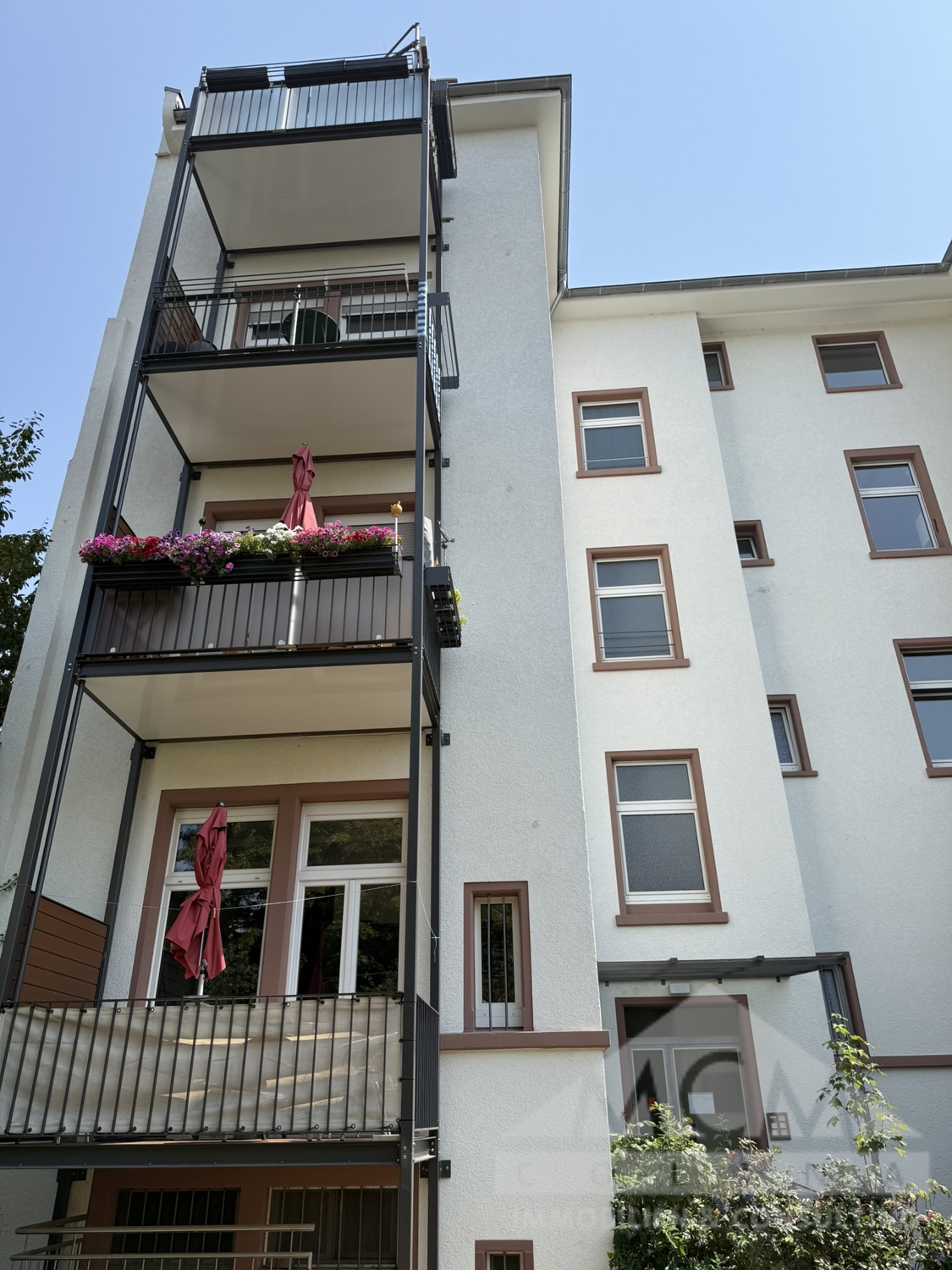 Hintere Fassadenansicht